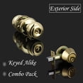 thumbnail image 4 of (5 Pack) Keyed Alike Entry Door Knobs with Double Cylinder Deadbolt Lock Combo Set for Entrance and Front Door Lock with Polished Brass Finish,Combo Pack Door Lock with Key, 4 of 4