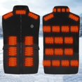 thumbnail image 3 of qafoshin Men's Heated Fleece Vest 4 Control 28 Heating Zones 3-Gear Adjustable Jacket Outdoor Commuting Warm Vest, 3 of 10