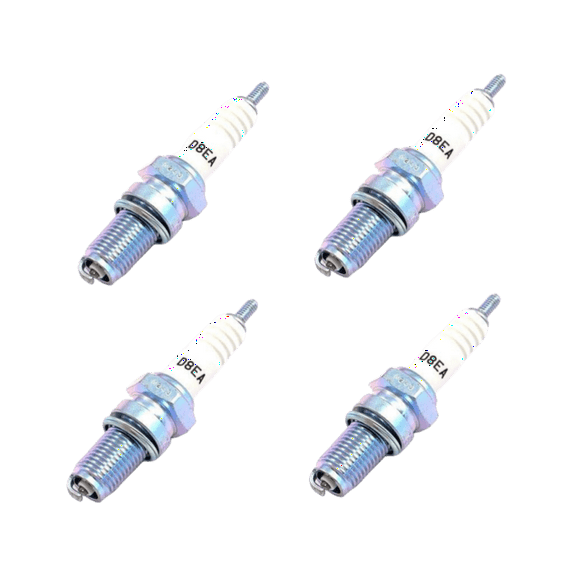 4-Pack D8EA Standard Spark Plugs Compatible with Dirt Bikes & Sport Bikes - 12mm Thread, 3/4" Reach, High-Performance Ignition Plug