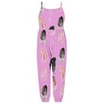 thumbnail image 4 of NAISIBABY Girls Suspenders Jumpsuit, Sleeveless Fashion Printed Summer Romper Pink 4T, 4 of 5
