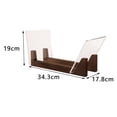thumbnail image 4 of TISHITA Modern Vinyl Storage Holder Solid Wood Stand Desktop Display Music brown, 4 of 8