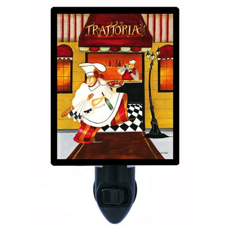 

Kitchen Decorative Photo Night Light Plus One Extra Free Switchable Insert. 4 Watt Bulb. Image Title: Trattoria. Light Comes with Extra Bulb.