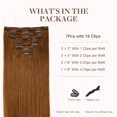 thumbnail image 2 of - Extensiones de cabello humano real natural con clip para mujeres, extensiones de cabello Remy de 14 pulgadas, 4,23 o, 2 of 5