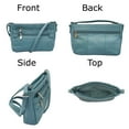 thumbnail image 4 of Cowhide Leather Womens Shoulder Purse Small Cross Body Organizer Bag with..., 4 of 9