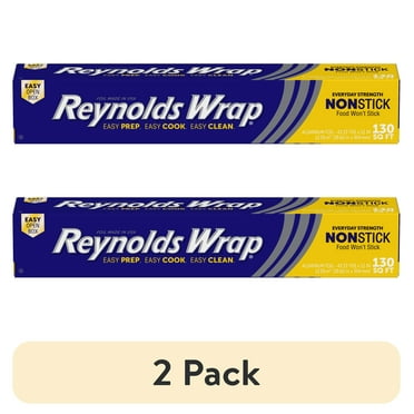 (2 pack) Reynolds Wrap Non Stick Aluminum Foil, 130 Square Feet