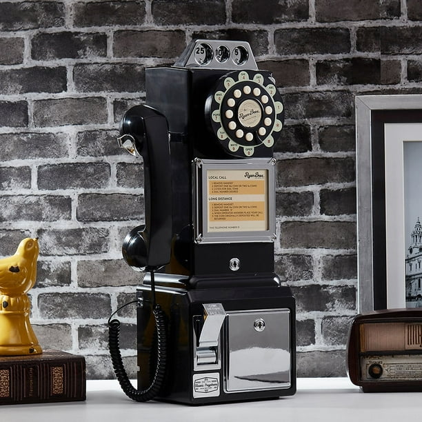 Ryan Bros. American Retro 1950's Payphone with Coin Bank Wall
