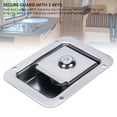 thumbnail image 4 of Trailer Door Latch Handle Lock, Mirror Polished Flush Mounted Rugged Construction Enduring Truck Tool Box Lock Abrasion Proof with Washers for RV Motorhome, 4 of 7