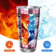 thumbnail image 5 of Vsdgher Heart Plaid 20 Oz Stainless Steel Vacuum Insulated, Travel Mug Coffee Cup for Home, Office, Outdoor Works Great for Ice Drinks and Hot Beverage -Without Straw, 5 of 8