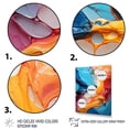 thumbnail image 3 of Designart "Teal Orange Abstract Fractal composition Symphony" Modern Canvas Wall Art, 3 of 5