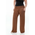 thumbnail image 2 of White Mark Women's Plus Size Solid Palazzo Pants, 2 of 5