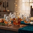 thumbnail image 2 of JHyouerji Clear Glass Tumbler,15oz Halloween Haunted House Printed Clear Glass Tumbler Multipurpose Wine Whiskey Cocktail Cup Reusable Holiday Party Table Decor, 2 of 6