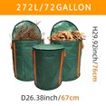 thumbnail image 5 of WKSCLPAI 3 Pack 72 Gallon Yard Waste Bags, Reusable Heavy Duty Collapsible Garden Leaf Bags with Durable Handle, Stand-Up Yard Waste Bin with Lid for Leaves, Lawn Debris & Grass Clippings, 5 of 5