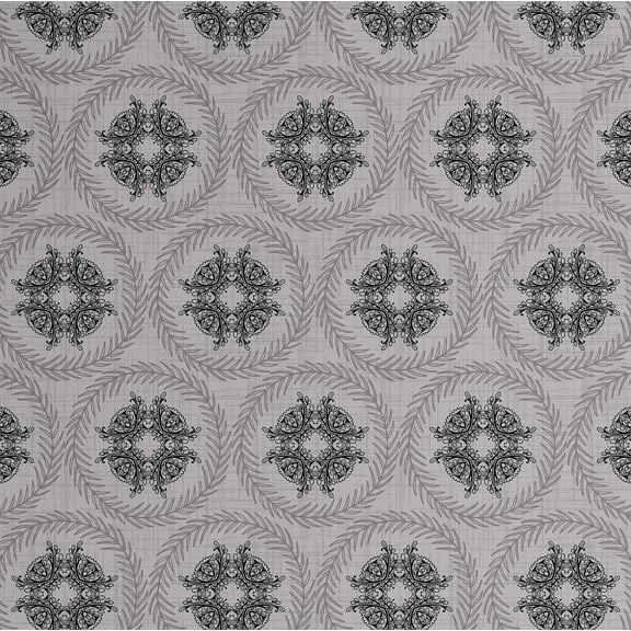 S4Sassy Modern Mandala Medallion Wallpaper- Gray Bohemian Wall Covering, 25" X 120" Self-Adhesive Plain Vinyl Wallpaper, Decorative Wallwrap, Easy Diy Wall Covering For Bedroom, Living Spaces