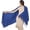 Blue, variant on Womens Scarf Pashmina Shawls and Wraps for Evening Dress Wedding Bridesmaid Gift