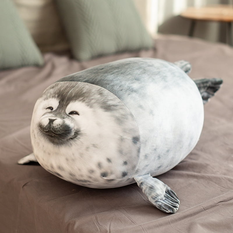 Chubby Blob Seal Plush Toy Animal Cute Ocean Pillow Pet Stuffed Doll Kids LI9 