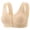 Beige, variant on Womens Front Closure Bra Wirefree Comfort Bras,Post Surgery Bra Easy On Seamless,Soft Bras for Women,Beige 36-46,Size 46
