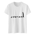 thumbnail image 4 of Charmgo Summer Tops for Women 2024, Women's Human and Animal Print Shirt Short Sleeve Round Neck T Shirt Fashion Lightweight Soft Casual Summer Clothes Graphic Tees for Women Blouses for Women White, 4 of 5