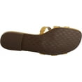 thumbnail image 4 of Sam Edelman Bay Sunflower Slide Mule Open-Toe Slip-On Leather Wide Flat Sandals (Sunflower, 6.5), 4 of 6