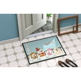 thumbnail image 4 of Merry Christmas Carolers English Bulldog White Door Mat, 4 of 4