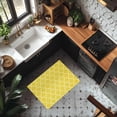 thumbnail image 4 of Yellow Plaid Door Mat Retro Country Moroccan National Geometrical Plaid Non Slip Absorbent Entrance Mat Washable Low Profile Indoor Doormat for Front Door Entryway Entry 16"x24", 4 of 9