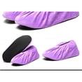 thumbnail image 4 of Shoe Covers, 3 Pairs Reusable Non Slip Shoe Protector Covers Washable Soft Shoe Cover for Household Office, Purple, 4 of 5