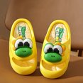 thumbnail image 5 of Liyamei Summer Girls' Large Sized Rabbit Dinosaur Pattern Flip Flops For Children Suitable For Indoor And Outdoor Wear Cute Girls' Soft Soled Ladies' Flip Flops Yellow 6.5-7 Years, 5 of 5