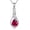 07-ruby, variant on Teardrop Birthstone Necklace for Women 925 Sterling Silver Infinity Created Gemstone Pendant Necklaces Christmas Birthday Jewelry Gifts for Wife Mother Her, 18"+2"