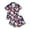 Blue&02#1230Y, variant on Garbnen Valentines 2 Piece Pajama Set for Women Cute Heart Print Button Up Short Sleeve with Lounge Shorts Women's Loungewear Sets
