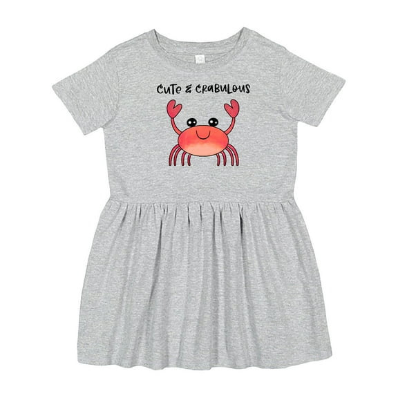 Inktastic Cute and Crabulous Funny Crab Girls Toddler Dress