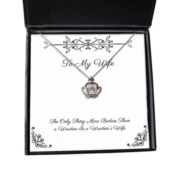 Jolie Femme, la Seule Chose Plus Méchante Qu'un Gardien Est la Femme du Gardien, Pendentif Couronne de Mari