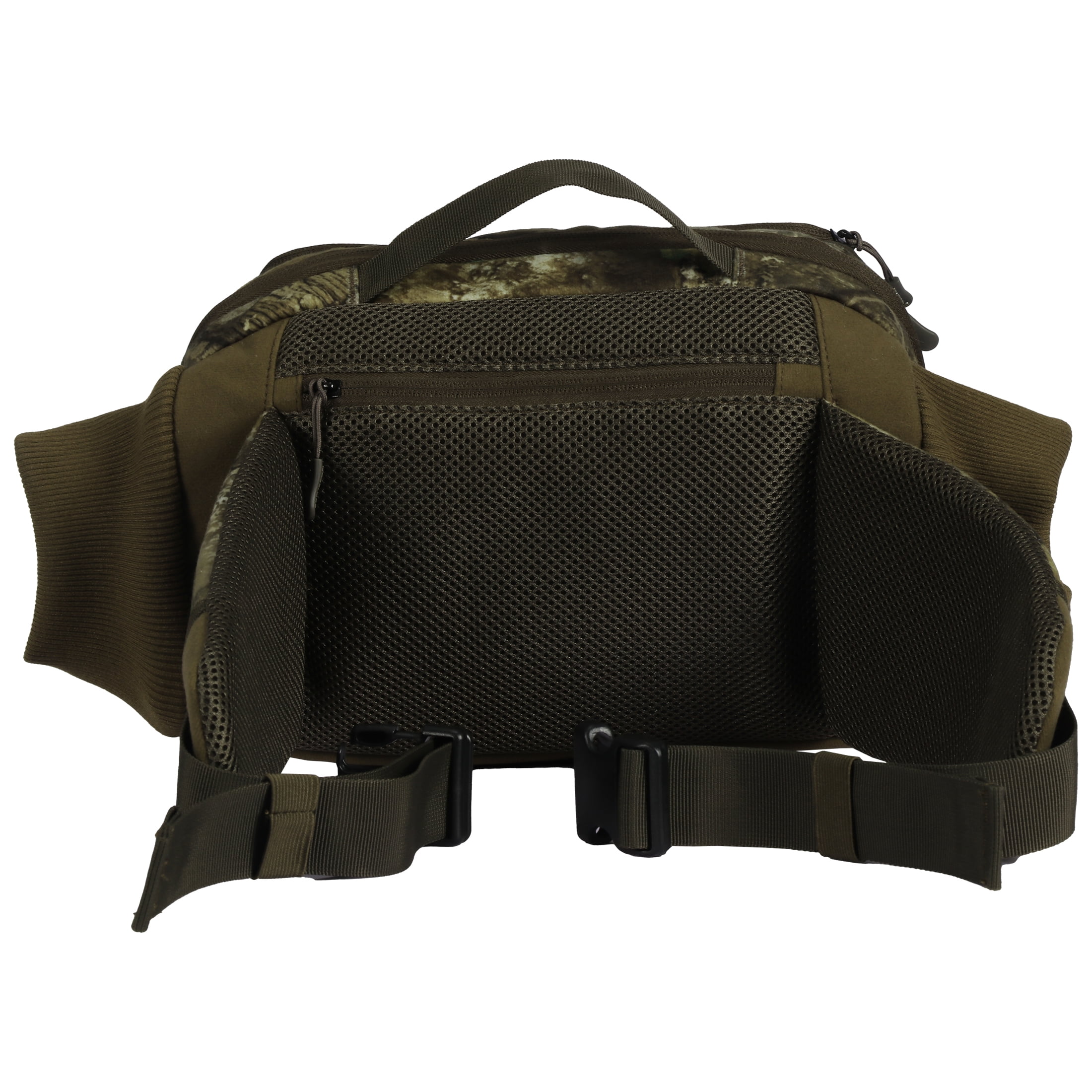 Realtree Hunting Waist pack Bag with Handwarmer Muff and Belt with Buckle, APX Camouflage, One Size