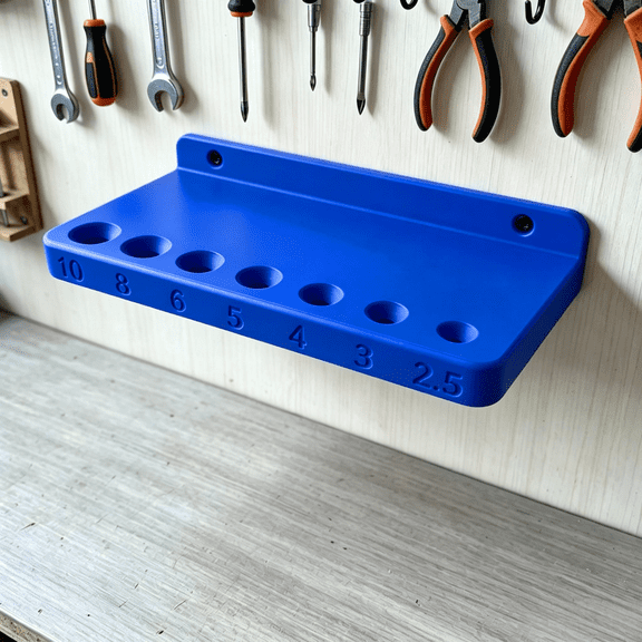 T Handle Hex Key Holder, Metric and SAE Allen Wrench Organizer Rack, 3D Printed Tool Storage Stand for Garage Workshop and Tool Bench