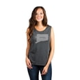 thumbnail image 2 of Thread Tank Home Roots State Connecticut CT Women's Sleeveless Muscle Tank Top Charcoal Small, 2 of 4