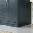 thumbnail image 5 of Gazsi 72" Double Bathroom Vanity Set in Charcoal Blue with Grain White Composite Stone Countertop without Mirror, 5 of 8