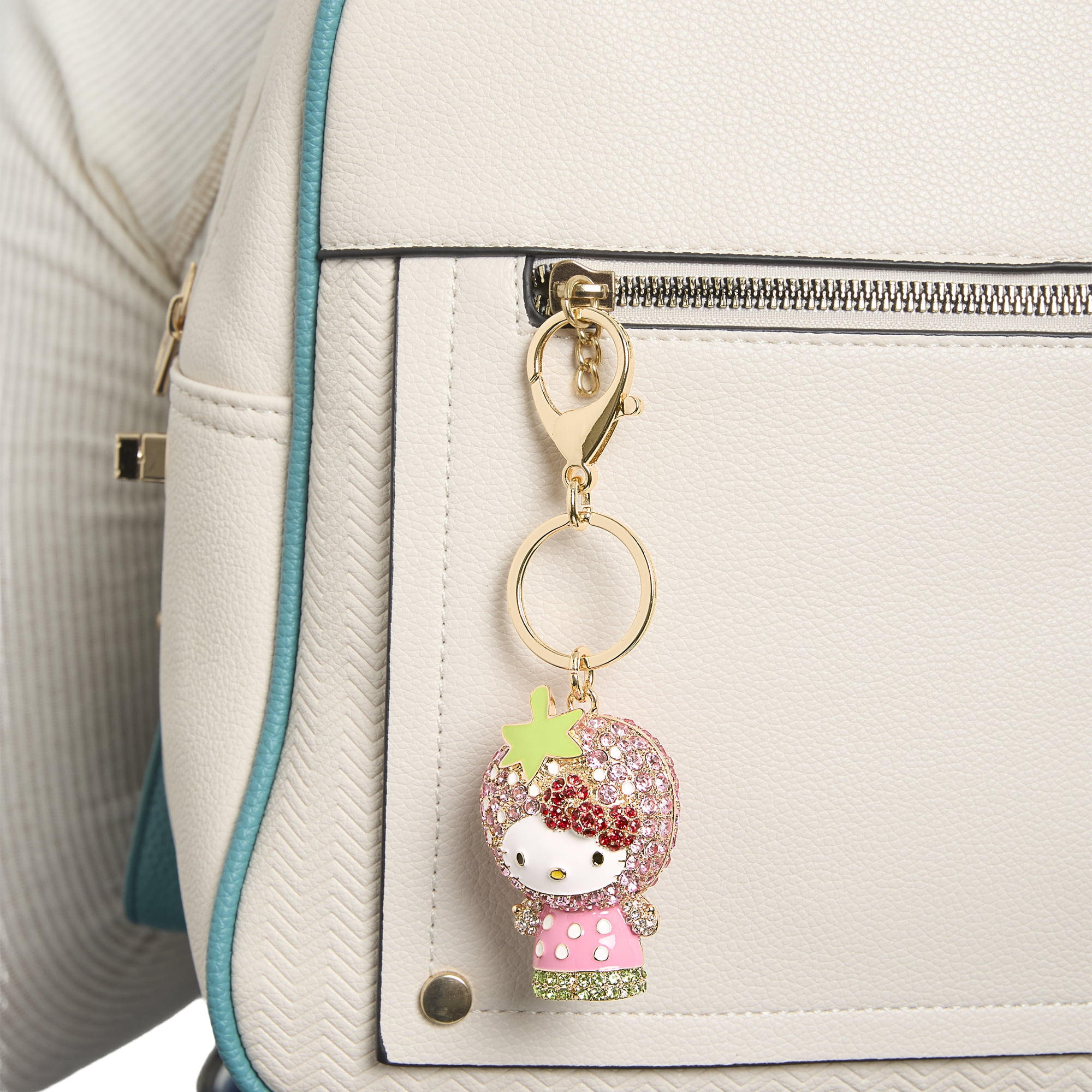 Hello Kitty x Strawberry Shortcake Crystal Pavé Bag Charm Keychain – Officially Licensed