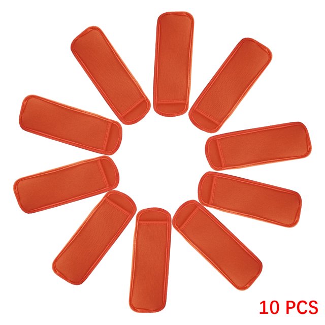Reutilizable Ice Pop Funda Portátil Neopreno Ice Pop Pouch Congelador Bolsa Cubierta, Naranja 10pcs Advancent HA7149-07B