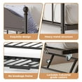 thumbnail image 4 of Kojooin Metal Twin Daybed with Pop-Up Trundle – Foldable Guest Sofa Bed Frame with Headboard, Heavy Duty Steel Slats Platform for Bedroom, Living Room, 4 of 7