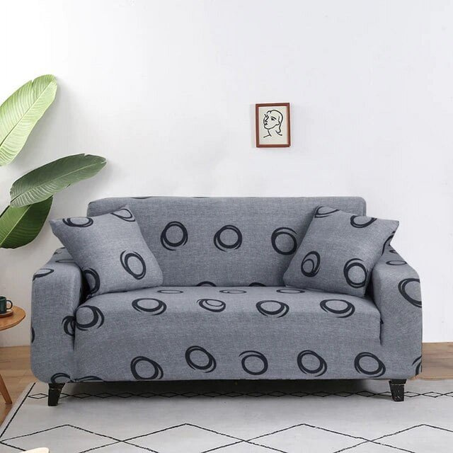 Housse de Canapé Extensible pour Salon Housse de Canapé Géométrique Élastique pour Différentes Formes Housse de Protection contre la Poussière en Forme de L