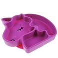 thumbnail image 1 of Children Unicorn Division Plate Creative Cartoon Divided Toddler Plates Reusable Silicone Tableware (Rosy), 1 of 9
