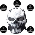 thumbnail image 2 of 1PCS Outdoor Airsoft Paintball Tactical Full Face Protection Skull Mask Skeleton Army TAPDRA Spare Part, 2 of 4