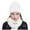 White, variant on PMVFHDE Women Winter Knit Set Neck Warmer Combo Sphere Hat Warm Brushed Lined for Cold Weather Red