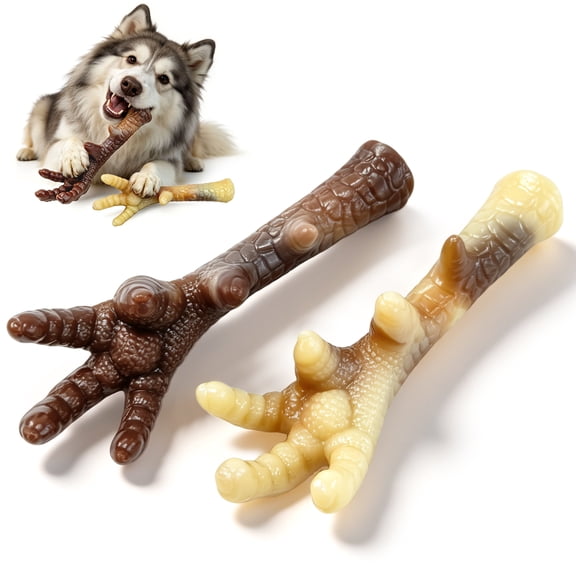Dog Chew Toys for Aggressive Chewers 2 Pack, Indestructible Dog Toys for Large Dogs, Nylon Teeth Cleaning