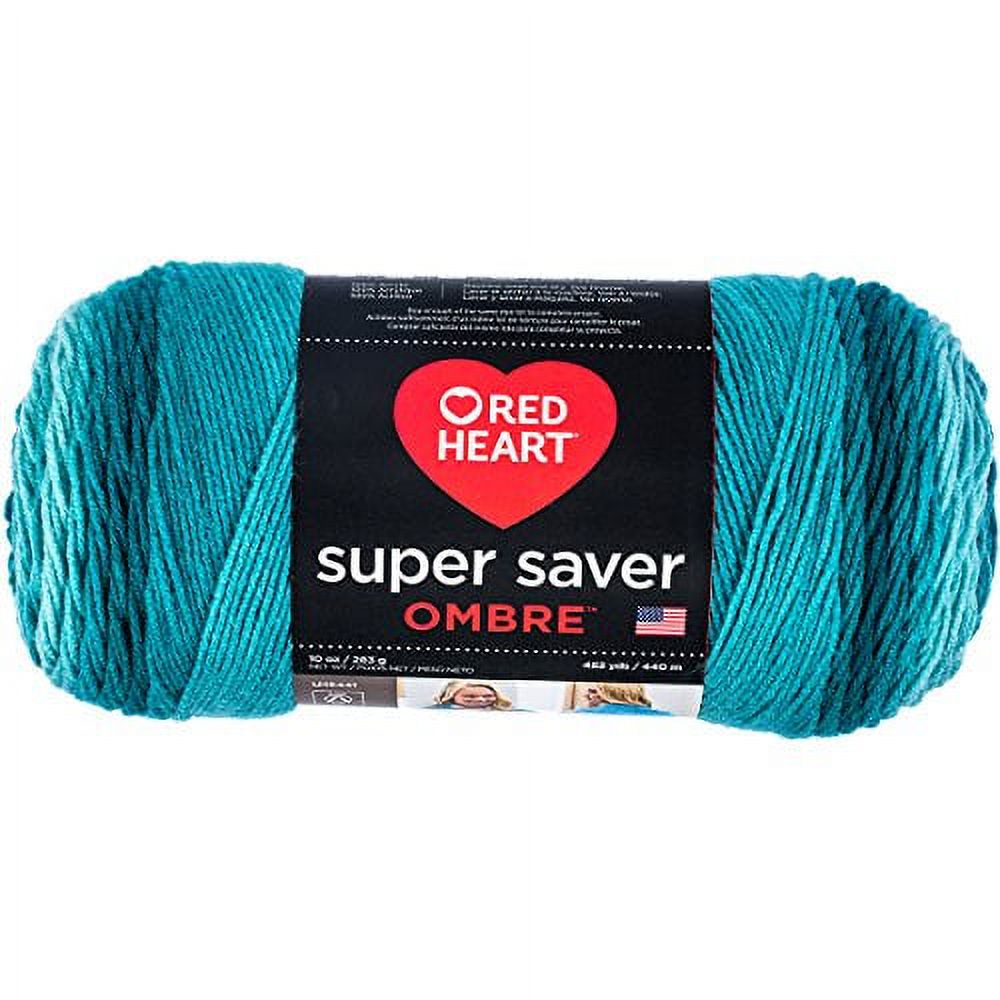 Red Heart Super Saver Ombre Yarn, Deep Teal photo 1