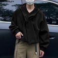 thumbnail image 5 of Sudadera con capucha de estilo coreano para hombre, diseño deconstructivo, color liso, informal, de manga larga, tallas S a 5XL, INCERUN Tops 2024, 5 of 5