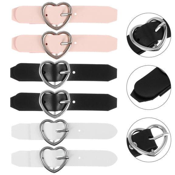 OUNONA  6 Pcs Hardware Pin Buckle Heart Unique Uniform Buckles Women's