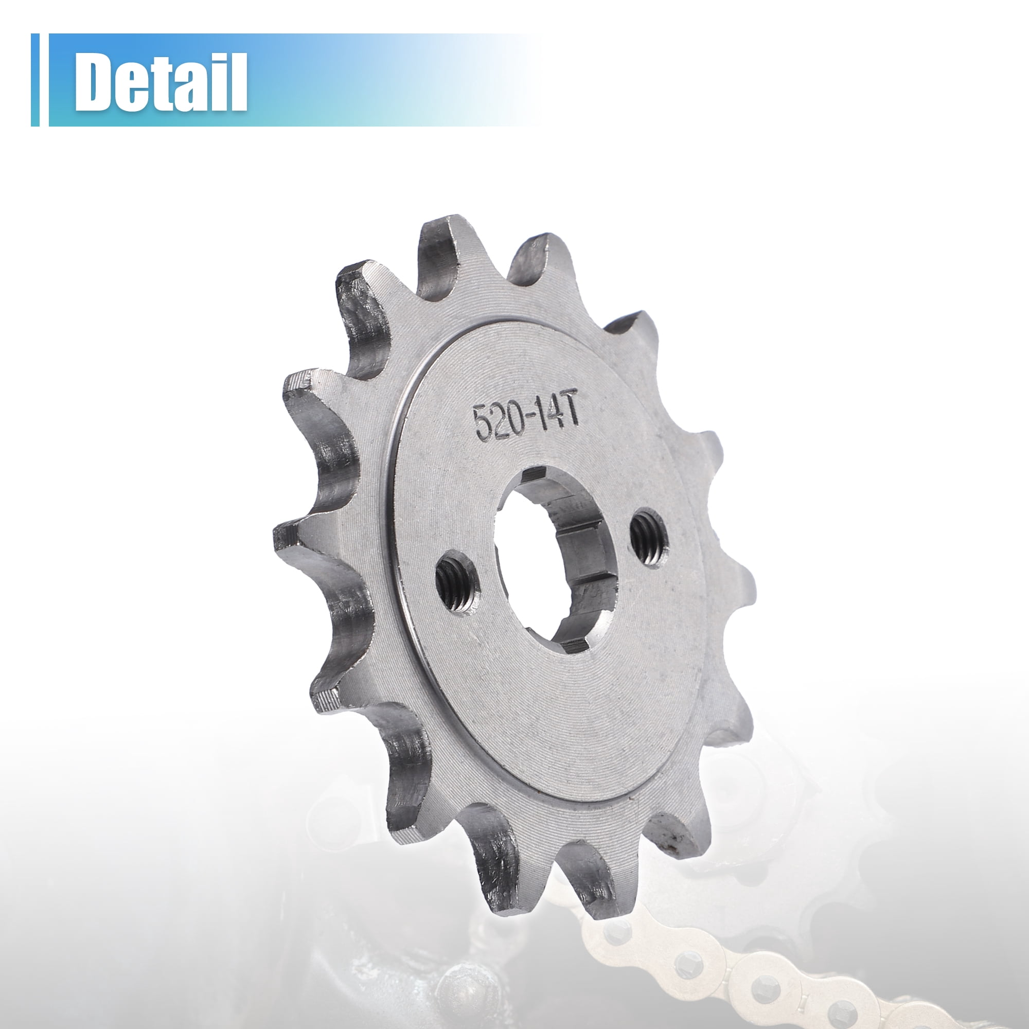 Unique Bargains 520 Style 14 Teeth 20mm ID Motorcycle Front Engine Sprocket