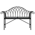 thumbnail image 3 of vidaXL 2-Seater Patio Bench 50.4" Black Steel, 3 of 5