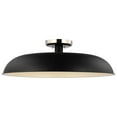 thumbnail image 5 of Colony 1 - Light Matte Black/Polished Nickel Black Mid Century Modern Steel Flush Mount Light, 5 of 5