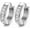 Silver Tone, variant on 13MM Stainless Steel Small Hoop Earrings for Men Women CZ Inlaid,Black-Yomhary