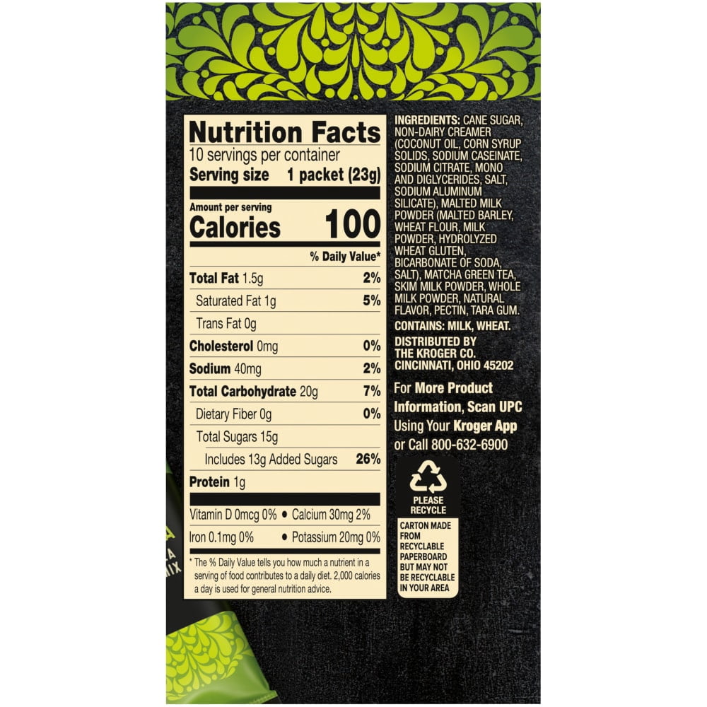 Private Selection Matcha Green Tea Latte Mix 10 ct - 3 Pack